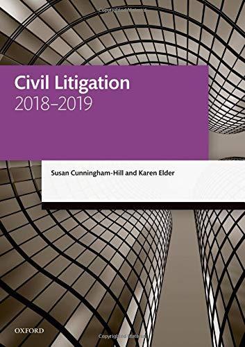 Book Civil Litigation 2018-2019 (Legal Practice Course Manuals) free