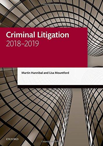Book Criminal Litigation 2018-2019 (Legal Practice Course Manuals) free