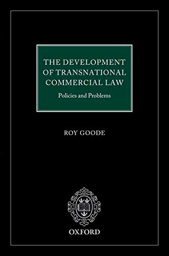 Book The Development of Transnational Commercial Law: Policies and Problems free