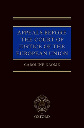 Book Appeals before the Court of Justice of the European Union free