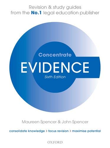 Book Evidence Concentrate: Law Revision and Study Guide free