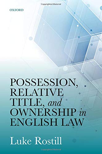 Book Possession, Relative Title, and Ownership in English Law free