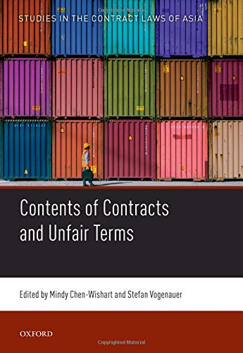 Book Contents of Contracts and Unfair Terms (Studies in the Contract Laws of Asia) free