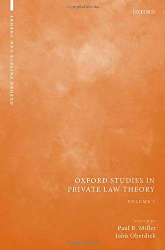 Book Oxford Studies in Private Law Theory: Volume I free