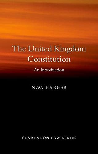 Book The United Kingdom Constitution: An Introduction (Clarendon Law) free
