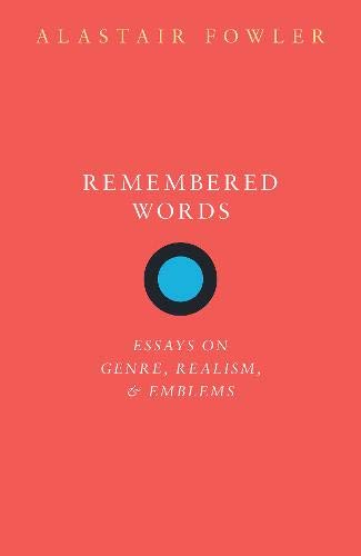 Book Remembered Words: Essays on Genre, Realism, and Emblems free