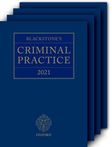 Book Blackstone's Criminal Practice 2021 (Book and All Supplements) free