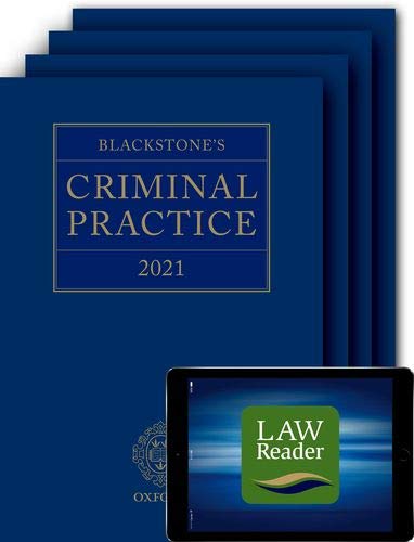 Book Blackstone's Criminal Practice 2021 (Book, All Supplements, and Digital Pack) free