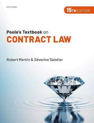 Book Poole's Textbook on Contract Law free