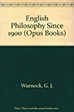 Book English Philosophy Since 1900 (Opus Books) free