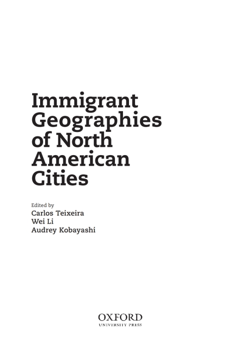 Book Immigrant Geographies of North American Cities free