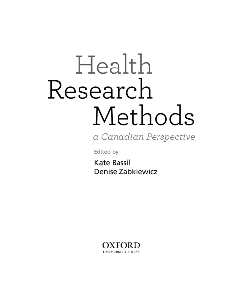 Book Health Research Methods: A Canadian Perspective free