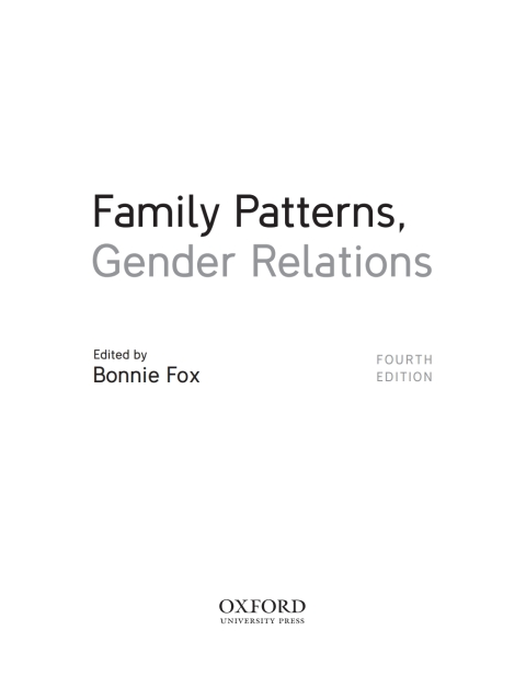 Book Family Patterns, Gender Relations free