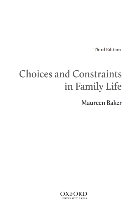 Book Choices and Constraints in Family Life free