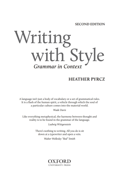 Book Writing with Style: Grammar in Context free