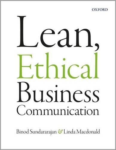 Book Lean, Ethical Business Communication free Book Lean, Ethical Business Communication free