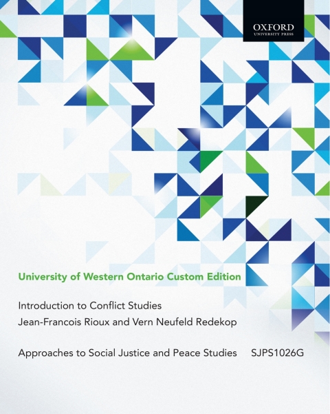 Book Introduction to Conflict Studies: University of Western Ontario custom edition free