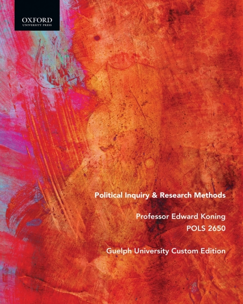 Book Political Inquiry & Research Methods: Guelph University Custom Edition free