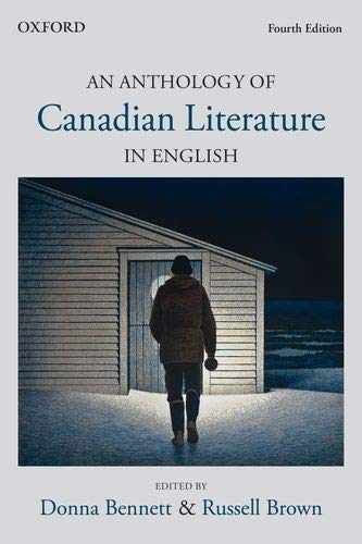 Book An anthology of Canadian Literature In English - Fourth Edition free