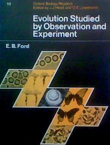 Book Evolution studied by observation and experiment (Oxford biology readers ; 55) free