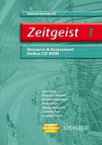 Book Zeitgeist: 1: As Edexcel Resource And Assessment Oxbox Cd-rom free