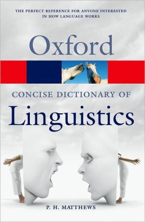 Book The Concise Oxford Dictionary of Linguistics (Oxford Quick Reference) free