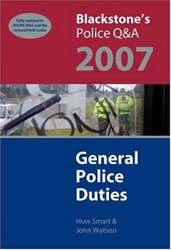 Book Blackstone's Police Qanda: General Police Duties 2007 free
