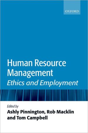 Book Human Resource Management: Ethics and Employment free