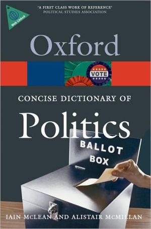 Book The Concise Oxford Dictionary of Politics (Oxford Quick Reference) free