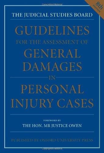 Book Guidelines for the Assessment of General Damages in Personal Injury Cases free