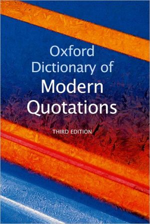 Book Oxford Dictionary of Modern Quotations free