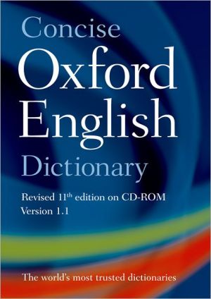 Book Concise Oxford English Dictionary 11e revised on CD-ROM: Windows Individual user version (Diccionario Oxford Concise) free