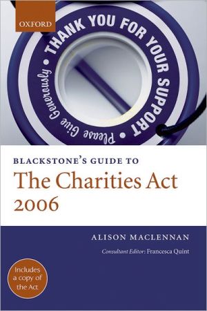 Book Blackstone's Guide to the Charities Act 2006 (Blackstone's Guides) free