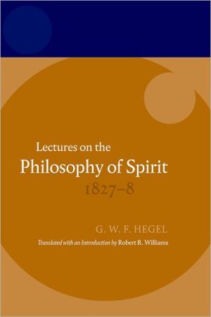 Book Lectures on the Philosophy of Spirit 1827-8 (Hegel Lectures) free