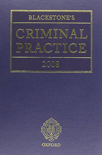 Book Blackstone's Criminal Practice 2008 (book & Cd-rom Pack) free