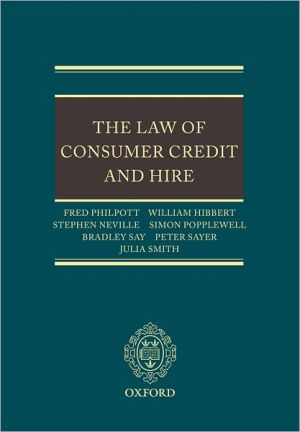 Book The Law of Consumer Credit and Hire free