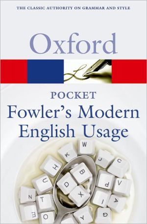 Book Pocket Fowler's Modern English Usage (Oxford Quick Reference) free