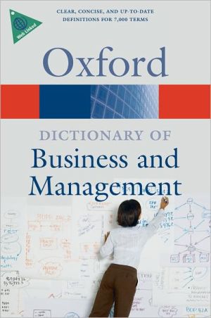 Book A Dictionary of Business and Management (Oxford Quick Reference) free
