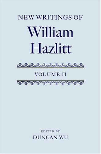 Book New Writings of William Hazlitt: v.2 free