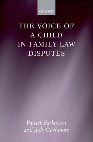 Book The Voice Of A Child In Family Law Disputes free