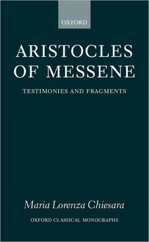 Book Aristocles of Messene: Testimonia and Fragments (Oxford Classical Monographs) free