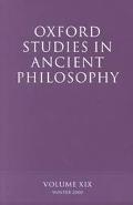 Book Oxford Studies In Ancient Philosophy: Volume Xix: Winter 2000 free