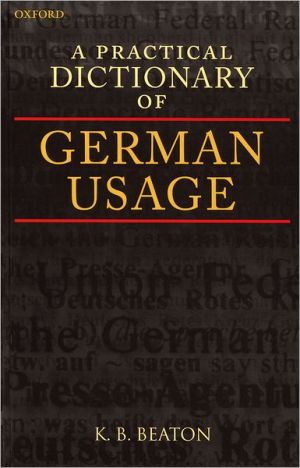 Book A Practical Dictionary of German Usage free