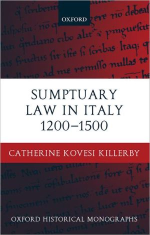 Book Sumptuary Law in Italy 1200-1500 (Oxford Historical Monographs) free