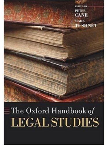 Book The Oxford Handbook of Legal Studies (Oxford Handbooks) free