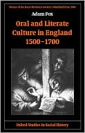Book Oral and Literate Culture in England, 1500-1700 (Oxford Studies in Social History) free