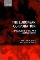 Book The European Corporation: Strategy, Structure, and Social Science free