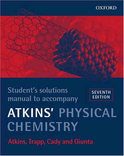 Book Physical Chemistry Student's Solutions Manual to Accompany Atkins' 'Physical Chemistry free