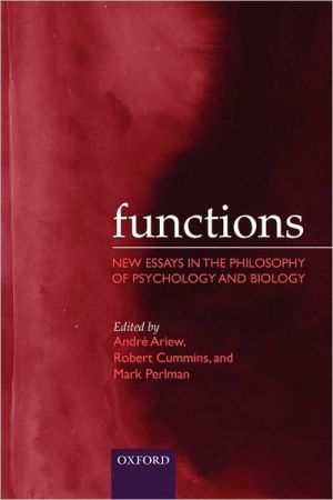 Book Functions: New Essays in the Philosophy of Psychology and Biology free