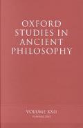 Book Oxford Studies in Ancient Philosophy Summer 2002 free